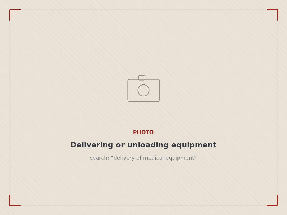 MAKSAMIYA staff delivering medical equipment